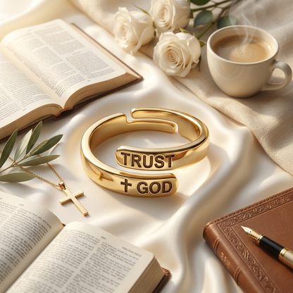 Trust God Gold Ring